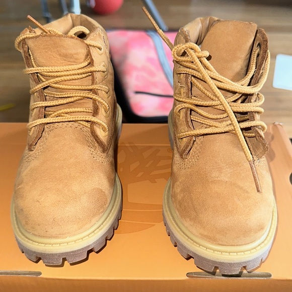 Timberland Premium 6In Waterproof Boot Wheat Nubuck 7C - Picture 8 of 9